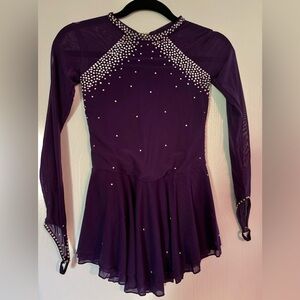 Purple girls figure skating dress, around a size 12